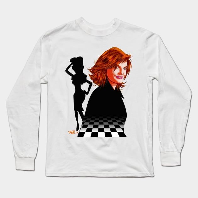 Rene Russo - An illustration by Paul Cemmick Long Sleeve T-Shirt by PLAYDIGITAL2020